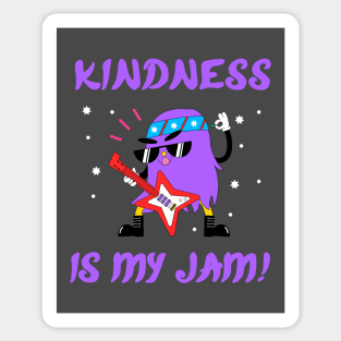 Kindness is My Jam with Hairy Monster on the Acoustic Guitar Sticker